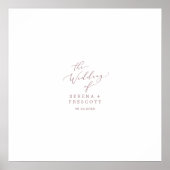 Fijne Roos Gold Wedding Guest Signing Poster (Voorkant)