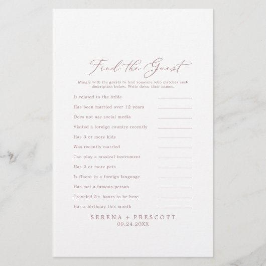 Fijne Roos Gold Zoek het gastenweddenschap Flyer (Voorkant)