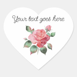 Fijne Roos Hart Sticker