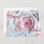 Fijne roos met marmereffecten briefkaart (Voorkant / Achterkant)