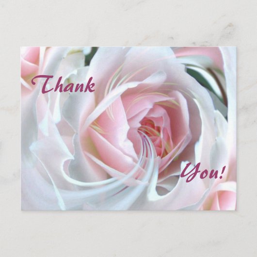 Fijne roos met marmereffecten briefkaart (Voorkant)