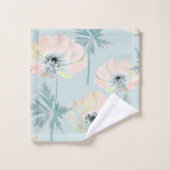 Fijne roze anemonen. bad handdoek (Wasdoekje)