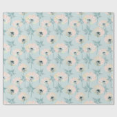 Fijne roze anemonen. cadeaupapier (Vlak)