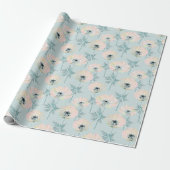 Fijne roze anemonen. cadeaupapier (Uitgerold)