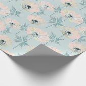 Fijne roze anemonen. cadeaupapier (Hoek)