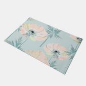 Fijne roze anemonen. deurmat (Schuin)