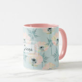 Fijne roze anemonen . mok (Voorkant rechts)