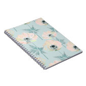 Fijne roze anemonen. notitieboek (Rechterzijde)