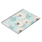 Fijne roze anemonen. notitieboek (Linkerzijde)