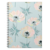 Fijne roze anemonen. notitieboek (Voorkant)