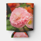 Fijne roze bloem na de regen blikjeskoeler (Voorkant)