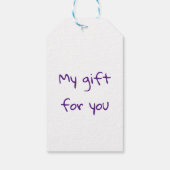 Fijne roze bloem na de regen cadeaulabel (Achterkant)