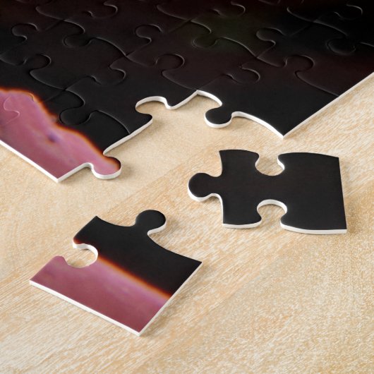 Fijne roze bloem na de regen legpuzzel (Zijkant)