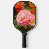 Fijne roze bloem na de regen pickleball paddle (Achterkant)