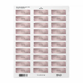 Fijne Roze Bloem Retour Adres Sticker (Full Sheet)