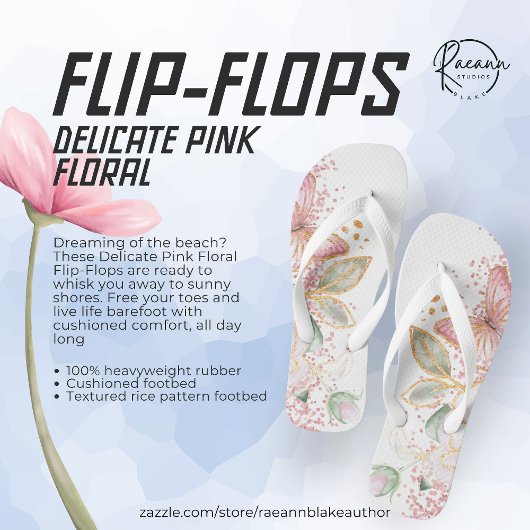 Fijne roze bloemige Teenslippers
