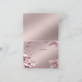 Fijne Roze Bloemrijke Frame Bedankkaart (Binnen)