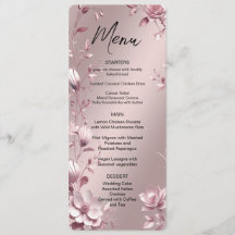 Fijne Roze Bloemrijke Frame Menu