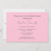 Fijne roze bloesem Baby shower Kaart (Achterkant)