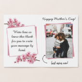 Fijne roze Blossom Happy-Moederdag kaart (Binnen)