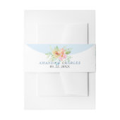 Fijne roze en gele bloemen bouquet uitnodigingen wikkel (Voorkant Voorbeeld)