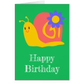 Fijne roze en groene slak (Voorkant)