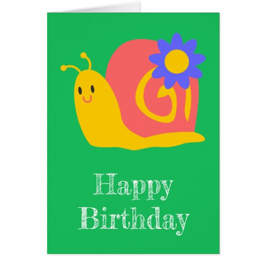 Fijne roze en groene slak (Voorkant)