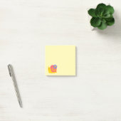 Fijne roze en groene slak post-it® notes (Kantoor)