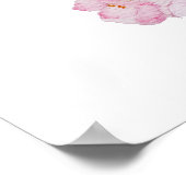 Fijne roze kersenbloesem waterverf 2024 2 poster (Hoek)