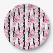 Fijne roze lingerie Vrijgezellenfeest papier bord (Voorkant)