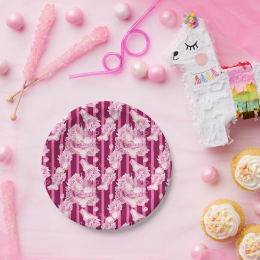 Fijne roze lingerie Vrijgezellenfeest papier bord (Feest)