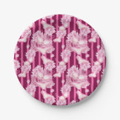 Fijne roze lingerie Vrijgezellenfeest papier bord (Voorkant)