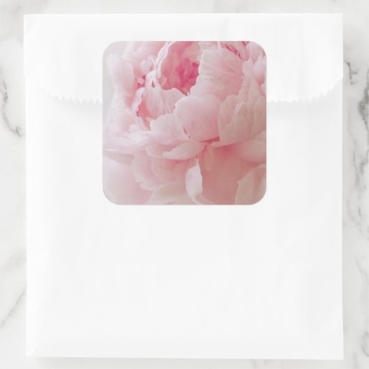 Fijne roze pioenroos Stickers (Tas)