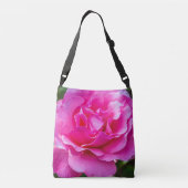 Fijne roze roze roos. crossbody tas (Achterkant)