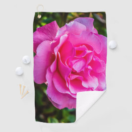 Fijne roze roze roos. golfhanddoek