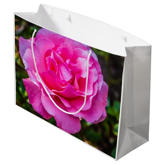 Fijne roze roze roos. groot cadeauzakje (Achterkant Gekanteld)