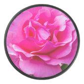 Fijne roze roze roos. hockey puck (Voorkant)