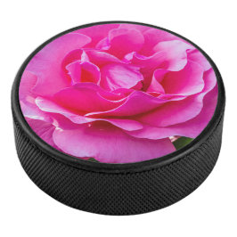 Fijne roze roze roos. hockey puck