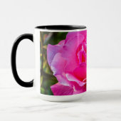 Fijne roze roze roos. mok (Links)