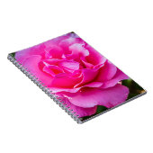 Fijne roze roze roos. notitieboek (Rechterzijde)
