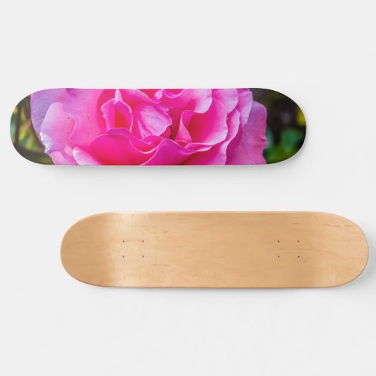 Fijne roze roze roos. persoonlijk skateboard (Horizontaal)