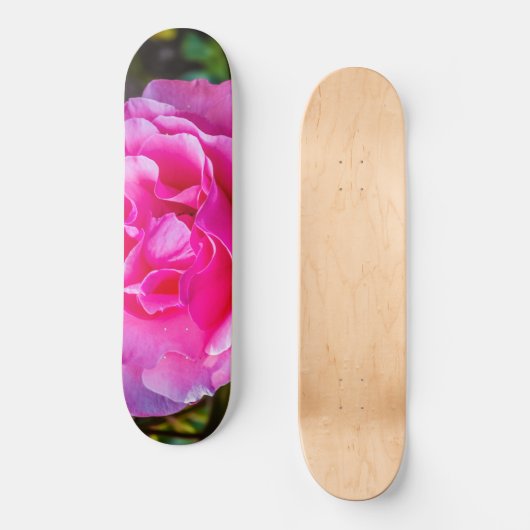 Fijne roze roze roos. persoonlijk skateboard (Voorkant)