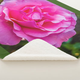 Fijne roze roze roos. sherpa deken