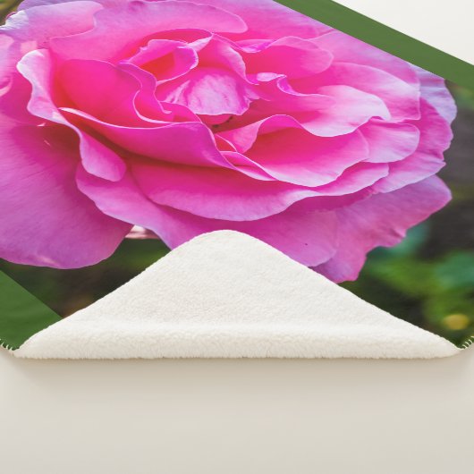 Fijne roze roze roos. sherpa deken (3/4)