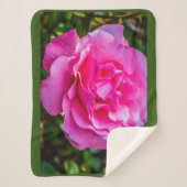 Fijne roze roze roos. sherpa deken (Voorkant)