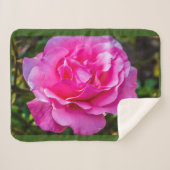 Fijne roze roze roos. sherpa deken (Voorkant (horizontaal))