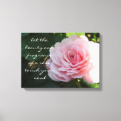 Fijne roze roze roze met Gezegde Canvas Afdruk (Voorkant)