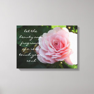 Fijne roze roze roze met Gezegde Canvas Afdruk