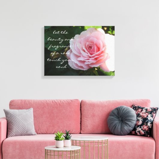 Fijne roze roze roze met Gezegde Canvas Afdruk (Insitu (Woonkamer))