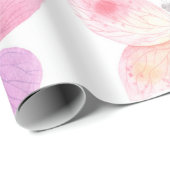 Fijne roze vlinders cadeaupapier (Rol Hoek)